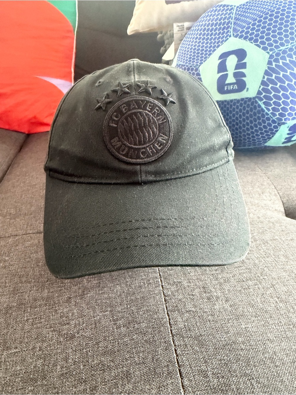adidas Black FC Bayern Munchen Embroidered Baseball Cap